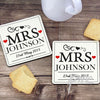Personalised Mrs & Mrs Coaster Set