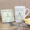 Personalised Vintage Manuscript Mug & Coaster Set
