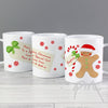 Personalised Felt Stitch Gingerbread Man Plastic Mug