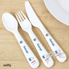 Personalised Miffy Playful 3 Piece Plastic Cutlery Set