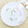 Personalised Baby Unicorn Plastic Plate