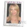 Personalised Flowers and Butterflies Age Silver 5x7 Photo Frame