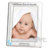 Personalised Blue Footprints Silver 5x7 Photo Frame