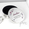 Personalised Flowers and Butterflies Round Trinket Box