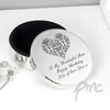 Personalised Damask Heart Round Trinket Box