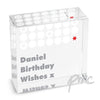 Personalised Spots Grey Medium Crystal Token