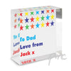 Personalised Colourful Stars Medium Crystal Token