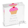 Personalised Cupcake Medium Crystal Token