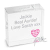 Personalised Heart Pink Medium Crystal Token
