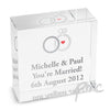Personalised Wedding Rings Medium Crystal Token