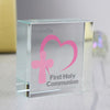 Personalised Heart Cross Medium Crystal Token