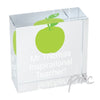 Personalised Teachers Apple Medium Crystal Token