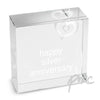 Personalised Silver Heart Medium Crystal Token