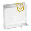 Personalised Gold Heart Medium Crystal Token