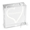 Personalised White Heart Medium Crystal Token