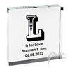 Personalised Initial Black Large Crystal Token