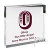 Personalised Initial Purple Large Crystal Token