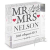 Personalised Mr & Mrs Medium Crystal Token
