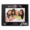 Personalised 18th Birthday Black Glass 7x5 Frame