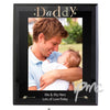 Personalised Daddy Black Glass 5x7 Photo Frame