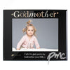 Personalised Godmother Black Glass 7x5 Photo Frame