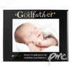 Personalised Godfather Black Glass 7x5 Photo Frame