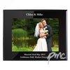 Personalised Landscape Black Glass Photo Frame 7x5