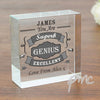 Personalised Vintage Typography Medium Crystal Token
