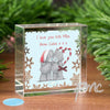 Personalised Me To You Christmas Couple Medium Crystal Token