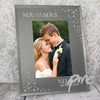 Personalised Mr and Mrs 4x6 Diamante Glass Photo Frame