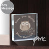 Personalised Woodland Owl Large Crystal Token