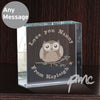 Personalised Woodland Owl Medium Crystal Tokens