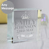 Personalised Royal Crown Medium Crystal Token