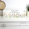Personalised Country Diary Wild Flowers Wooden Block Sign