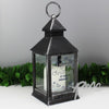 Personalised Christmas Frost Rustic Black Lantern