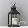 Personalised Elegant Diamond Rustic Black Lantern