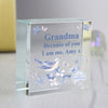 Personalised Country Diary Blue Blossom Medium Crystal Token