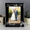 Personalised Of All the Walks... Wedding 5x7 Black Glass Photo Frame