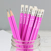 Personalised Heart Motif Pink Pencils