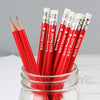 Personalised Butterfly Motif Red Pencils