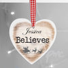 Personalised I Believe Wooden Heart Shaped Decoration