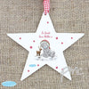 Personalised Me To You Reindeer Wooden Star Decoration