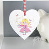 Personalised Fairy Wooden Heart Decoration