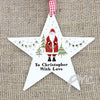 Personalised Father Christmas Wooden Star Decoration