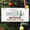 Personalised Merry Christmas And A Happy New Year Wooden Sign