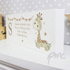 Personalised Hessian Giraffe Wooden Block Sign