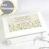 Personalised Country Diary Wild Flowers Wooden Jewellery Box
