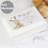 Personalised Hessian Rabbit Wooden Jewellery Box