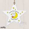Personalised Miffy Moon & Stars Wooden Star Decoration