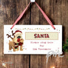 Personalised Boofle Christmas Reindeer Wooden Sign